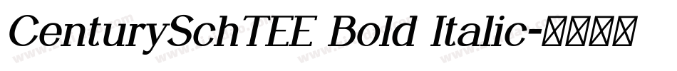 CenturySchTEE Bold Italic字体转换